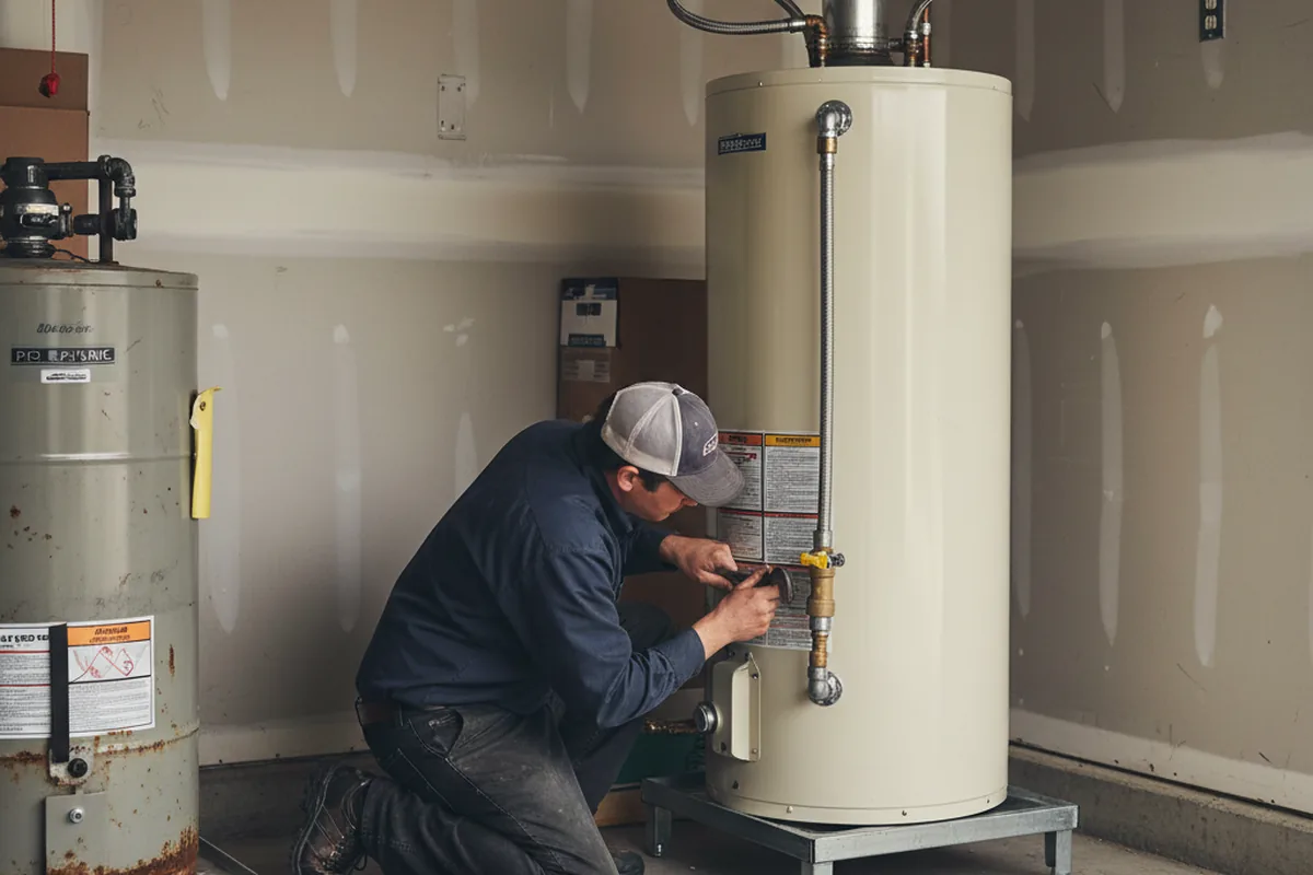 Water heater and shutoff valve replacement in Biddeford Pool